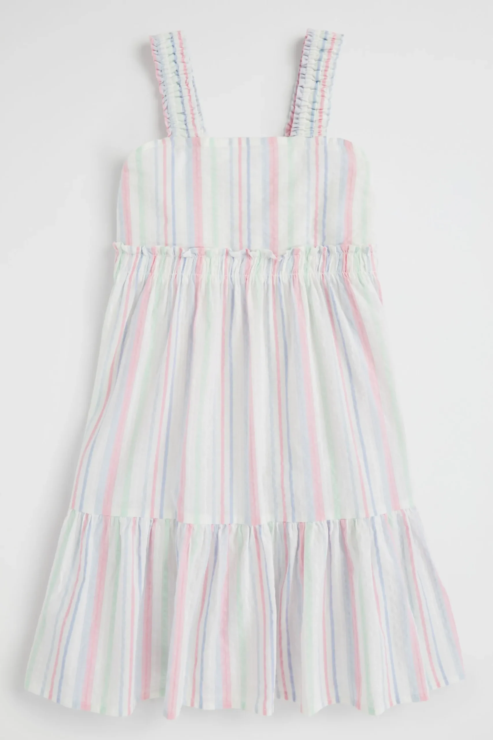 Seed Heritage Dresses-Seersucker Smocked Dress Multi