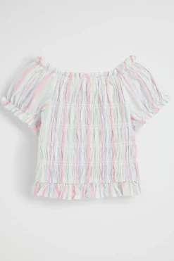 Seed Heritage T-Shirts & Tops-Seersucker Top Multi