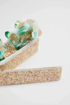 Seed Heritage Hair Accessories-Sequin Bow Duck Clip Multi