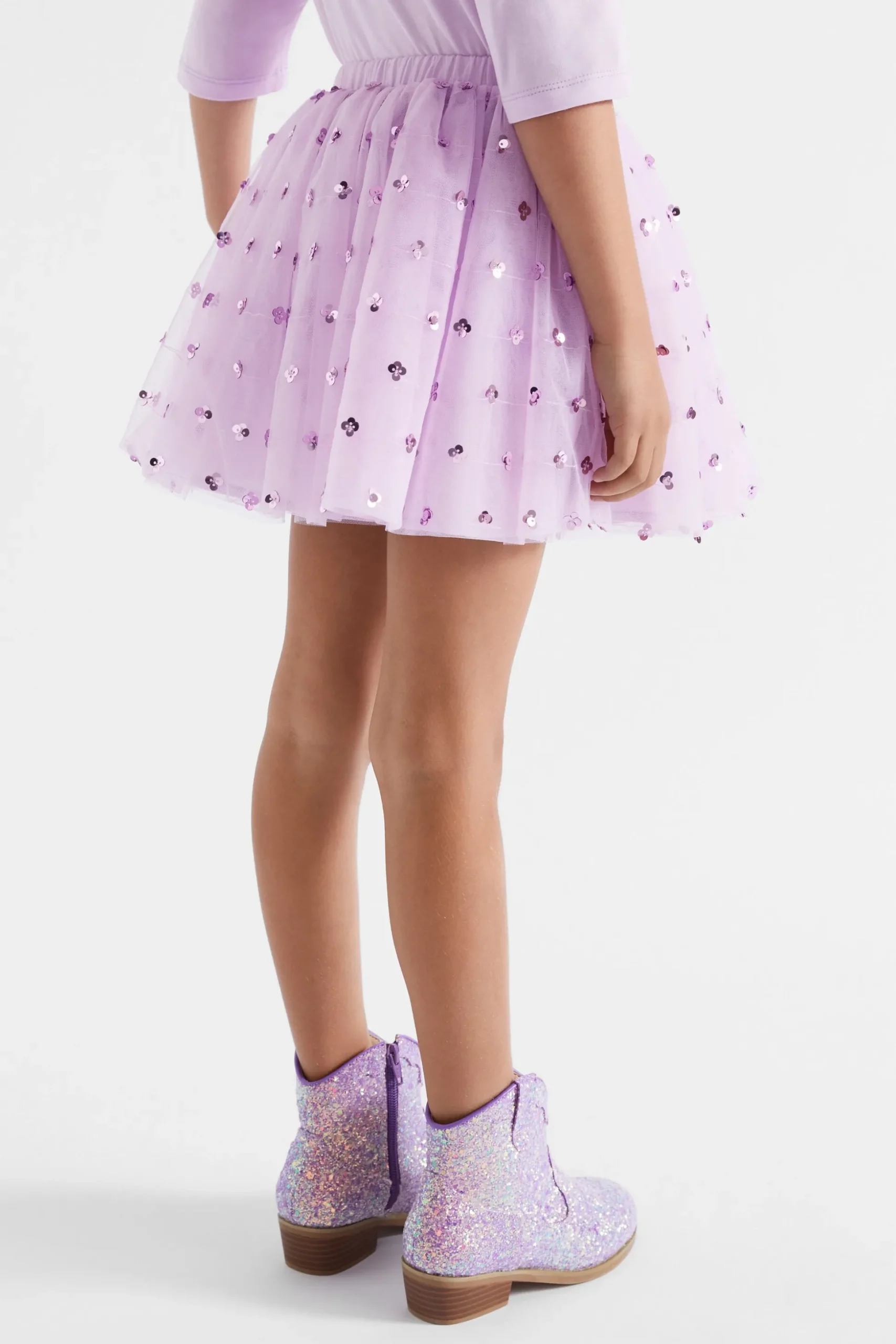 Seed Heritage Skirts-Sequin Bubble Hem Daisy Tutu Orchid