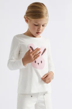 Seed Heritage T-Shirts & Tops-Sequin Bunny Tee Canvas