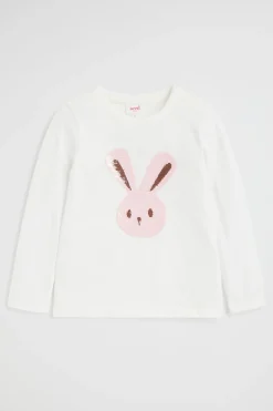 Seed Heritage T-Shirts & Tops-Sequin Bunny Tee Canvas