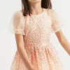 Seed Heritage Dresses-Sequin Dress Flamingo