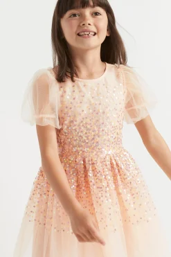 Seed Heritage Dresses-Sequin Dress Flamingo
