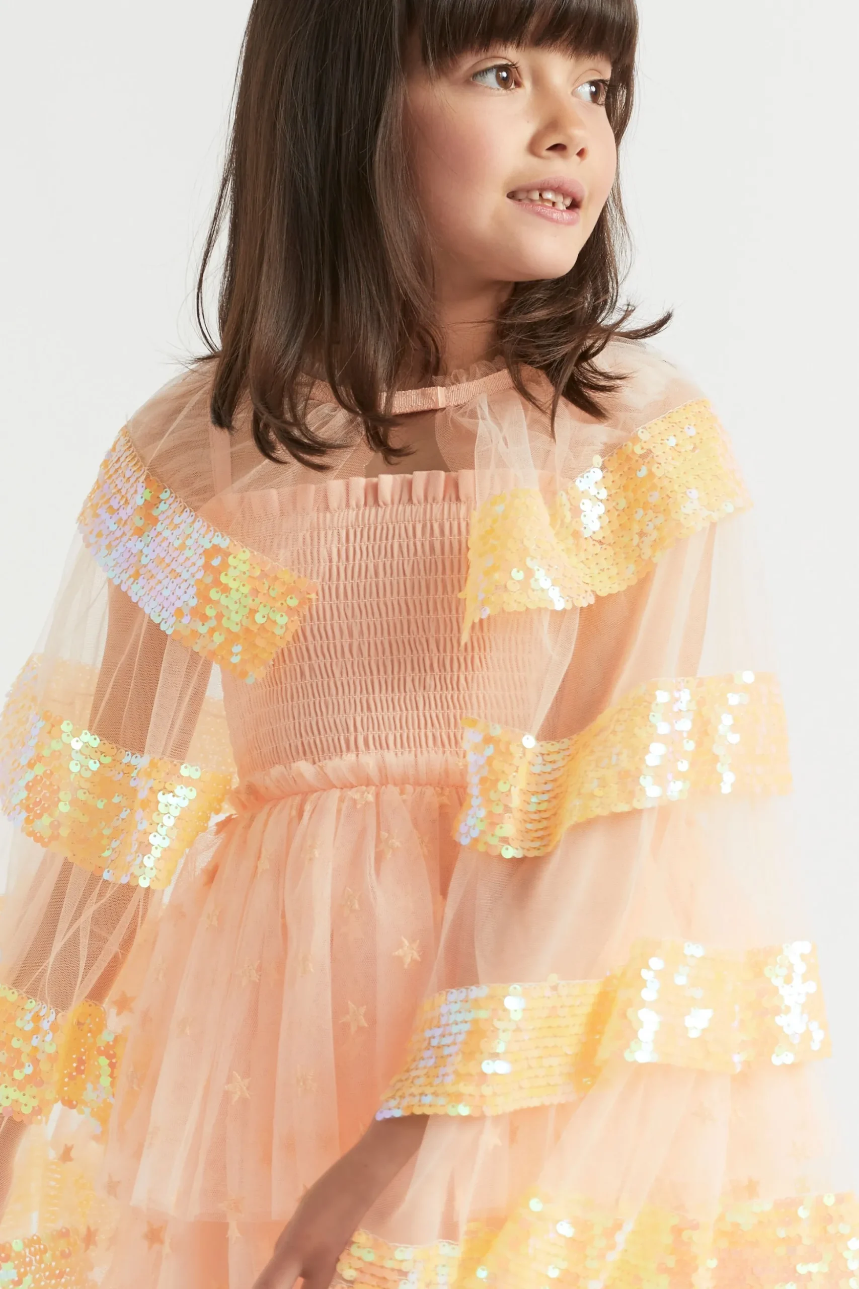 Seed Heritage Ponchos & Capes-Sequin Party Cape Flamingo