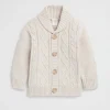 Seed Heritage Knitwear & Sweaters-Shawl Neck Cardigan Oat Marle