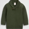 Seed Heritage Knitwear & Sweaters-Shawl Neck Knit Pine