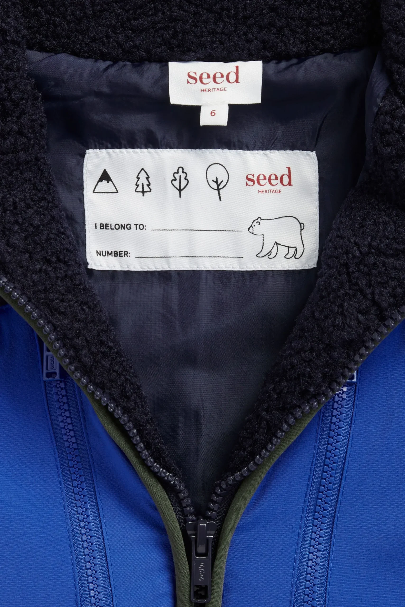 Seed Heritage Jackets & Vests-Sherpa Jacket Midnight Blue