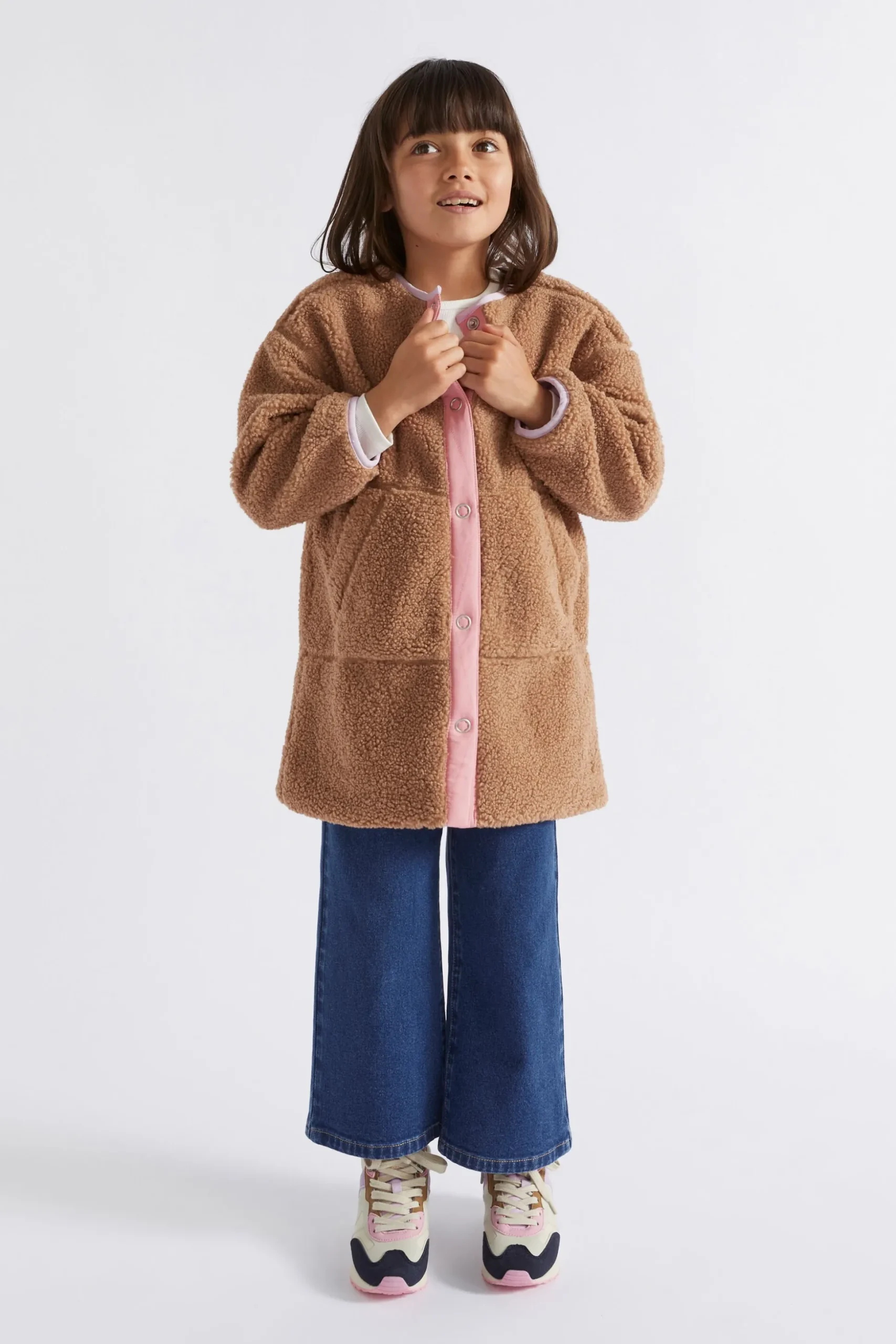 Seed Heritage Jackets & Vests-Sherpa Overcoat Cappuccino