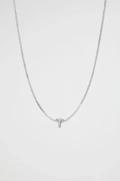 Seed Heritage Jewellery-Silver Iniial Necklace T