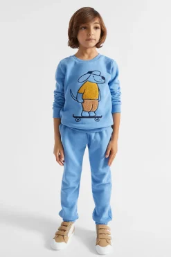 Seed Heritage Knitwear & Sweaters-Skating Dog Sweat Blue Sky