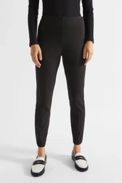Seed Heritage Pants-Slim Leg Zip Waist Pant Black