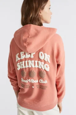 Seed Heritage Knitwear & Sweaters-Slogan Hoodie Honey Dew