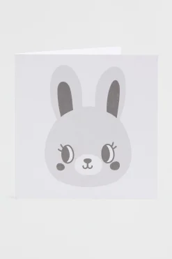 Seed Heritage Stationery-Small Bunny Card Grey