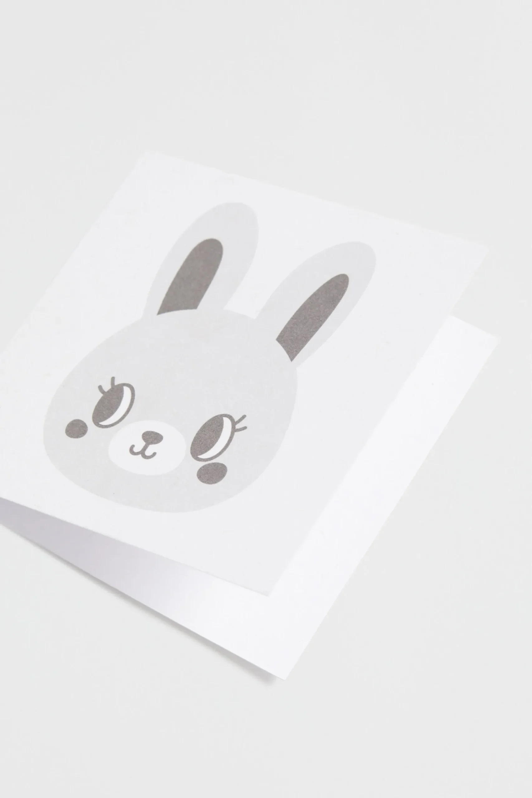 Seed Heritage Stationery-Small Bunny Card Grey