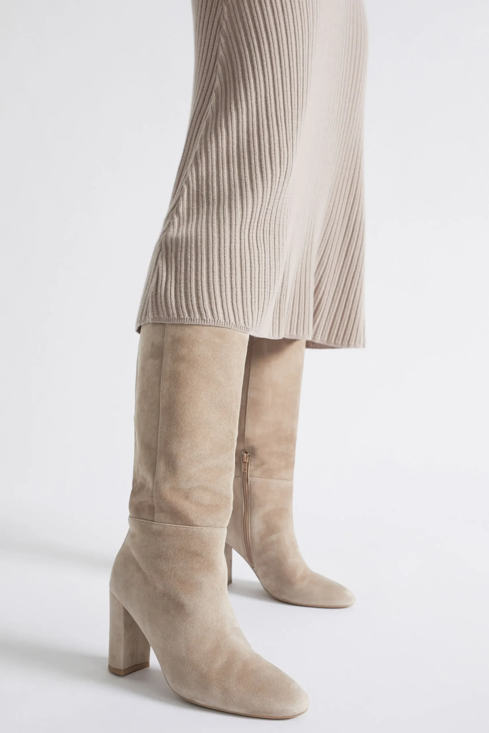 Seed Heritage Heels & Wedges-Sophie Knee High Boot Storm Suede