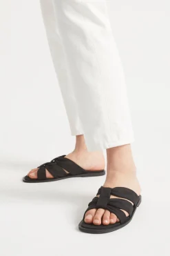 Seed Heritage Sandals & Thongs-Sophie Textile Slide Black