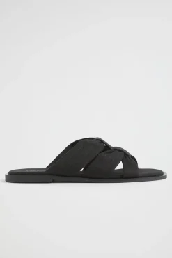 Seed Heritage Sandals & Thongs-Sophie Textile Slide Black