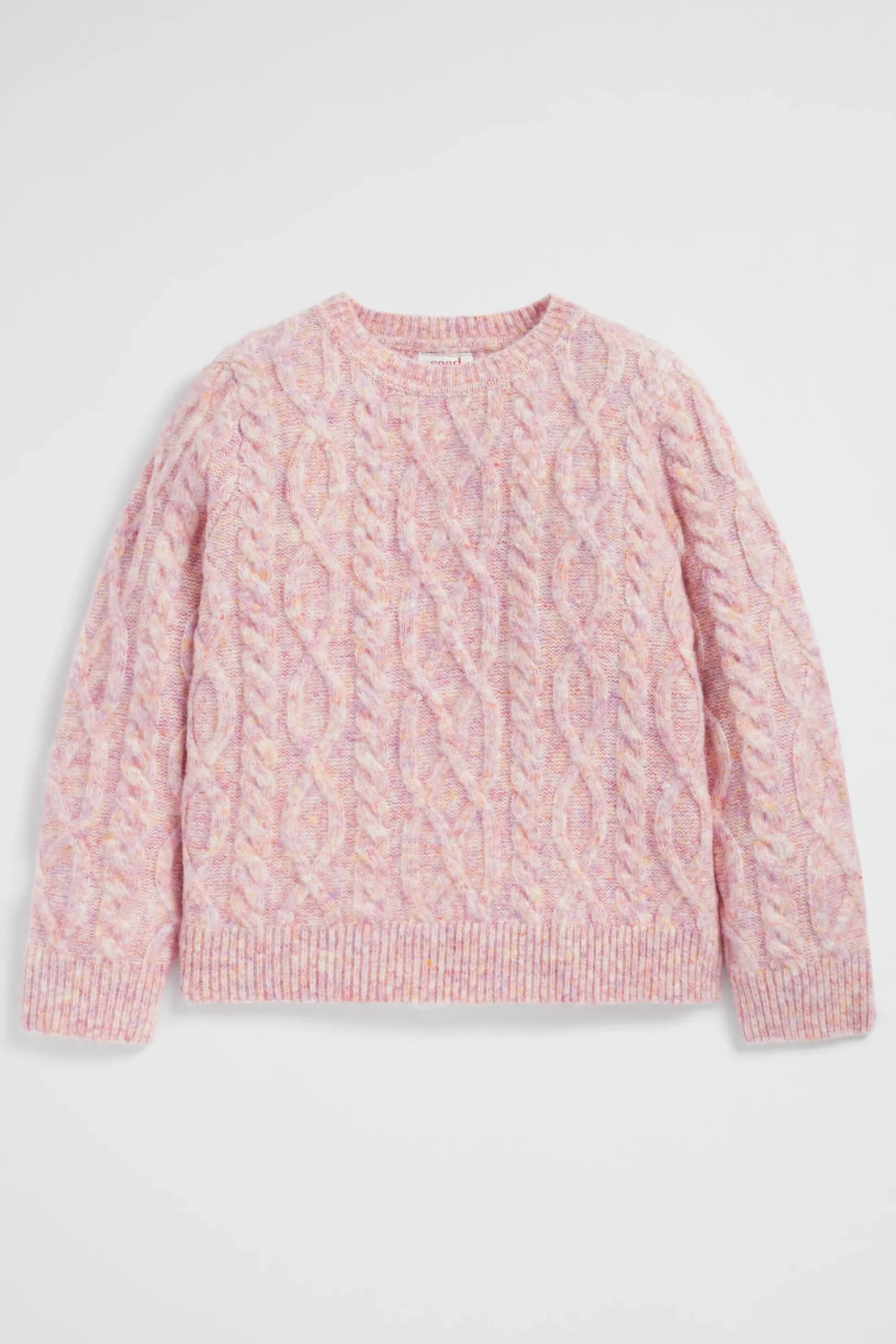Seed Heritage Knitwear & Sweaters-Spacedye Cable Knit Orchid