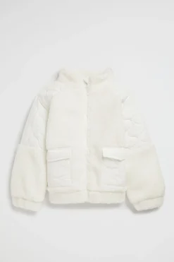 Seed Heritage Jackets & Vests-Splice Sherpa Jacket Canvas