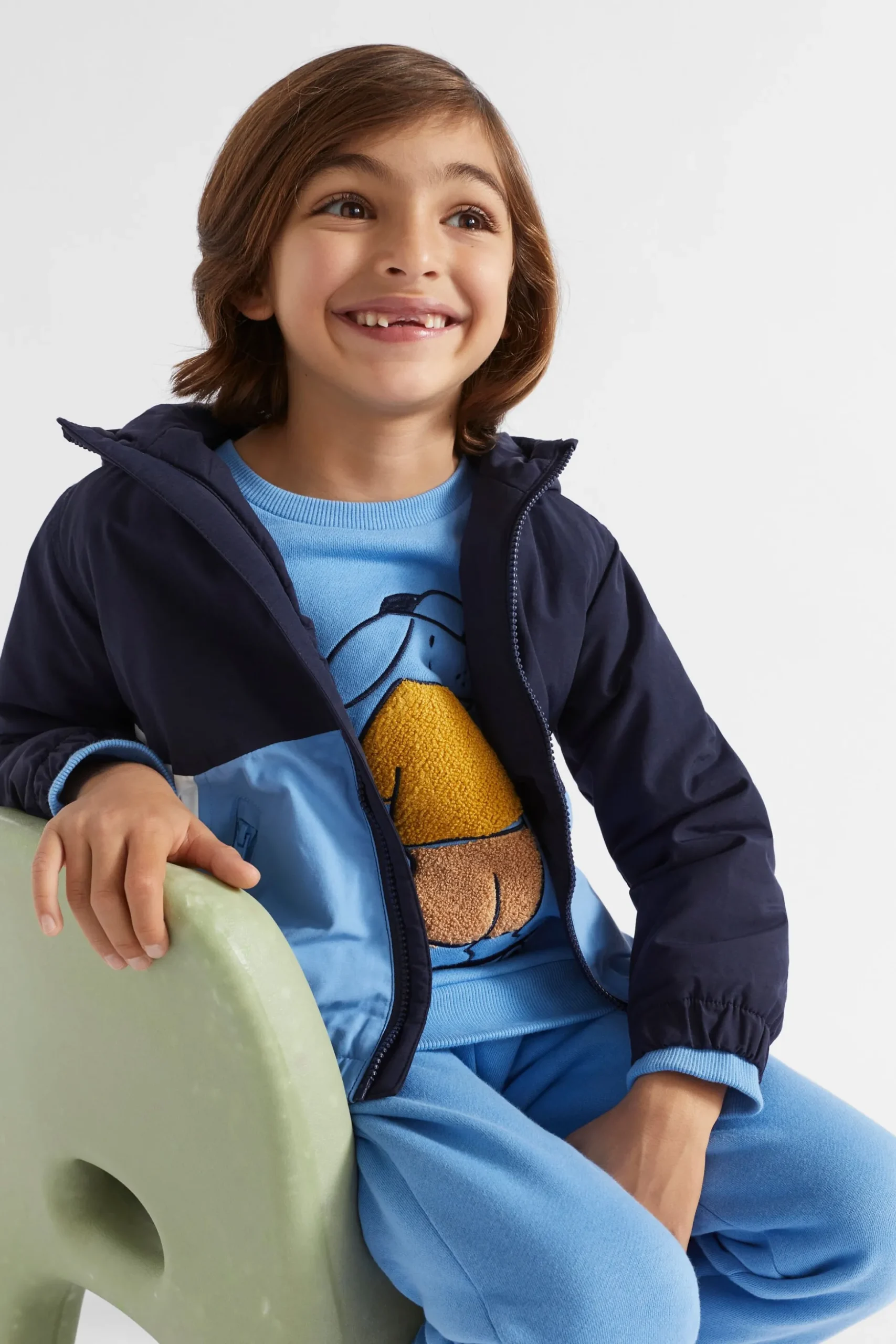Seed Heritage Jackets & Vests-Spliced Jacket Midnight Blue