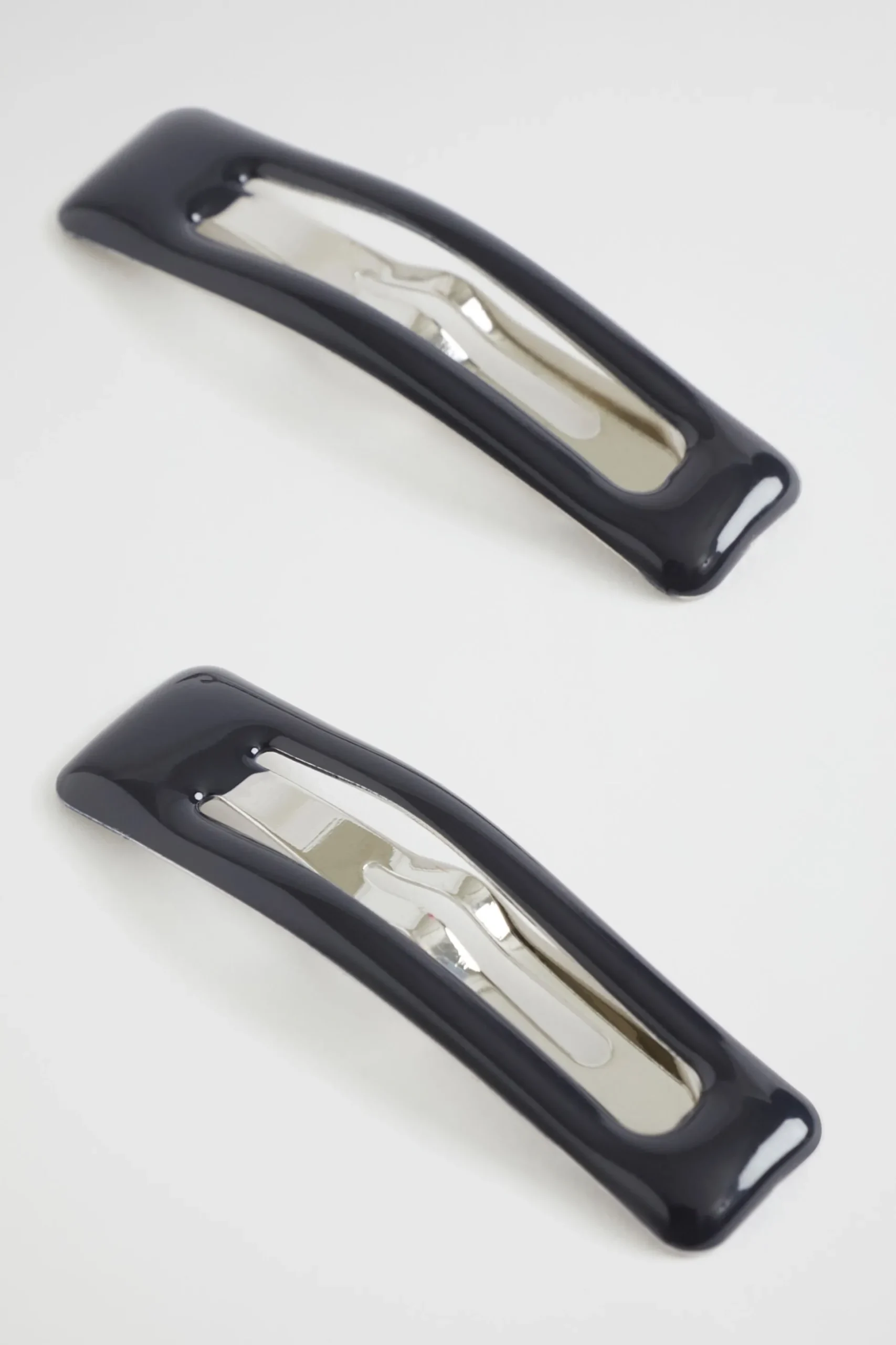 Seed Heritage Hair Accessories-Square Enamel Snap Clip Navy