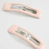 Seed Heritage Hair Accessories-Square Enamel Snap Clip Ballet