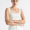 Seed Heritage T-Shirts & Tops-Square Neck Rib Tank Cloud Cream