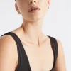 Seed Heritage T-Shirts & Tops-Square Neck Rib Tank Black