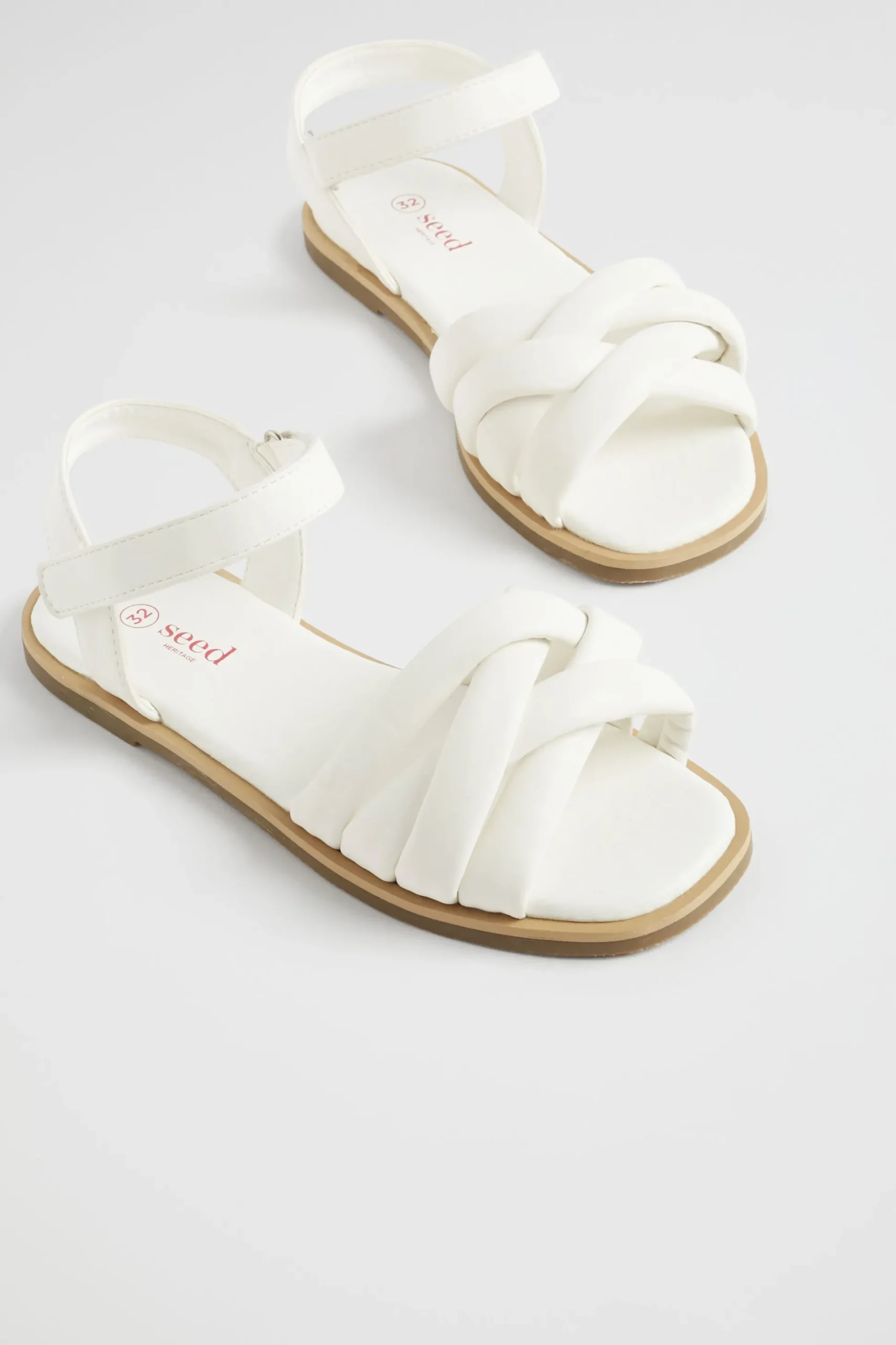 Seed Heritage Sandals & Slides-Square Toe Puffy Sandal White