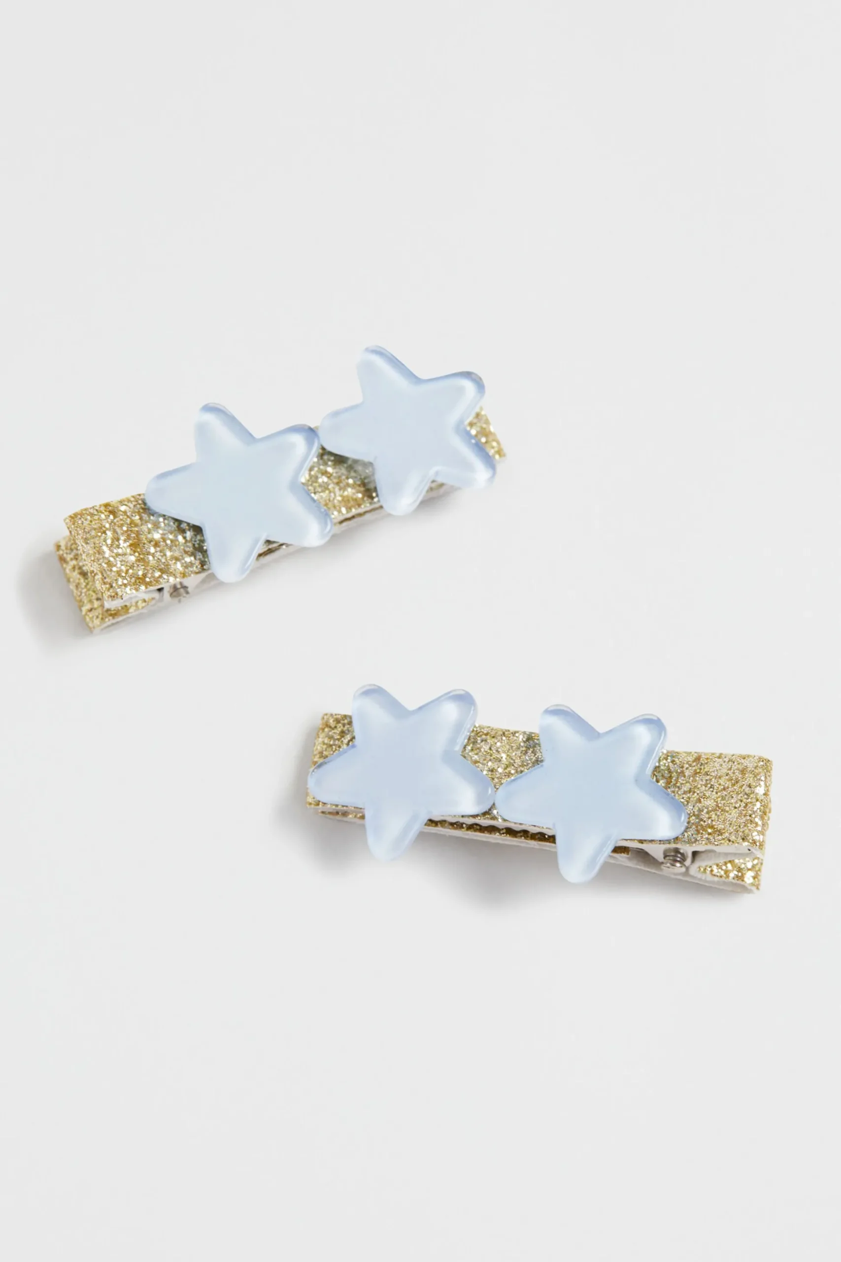 Seed Heritage Hair Accessories-Star Duck Clips Ice Blue