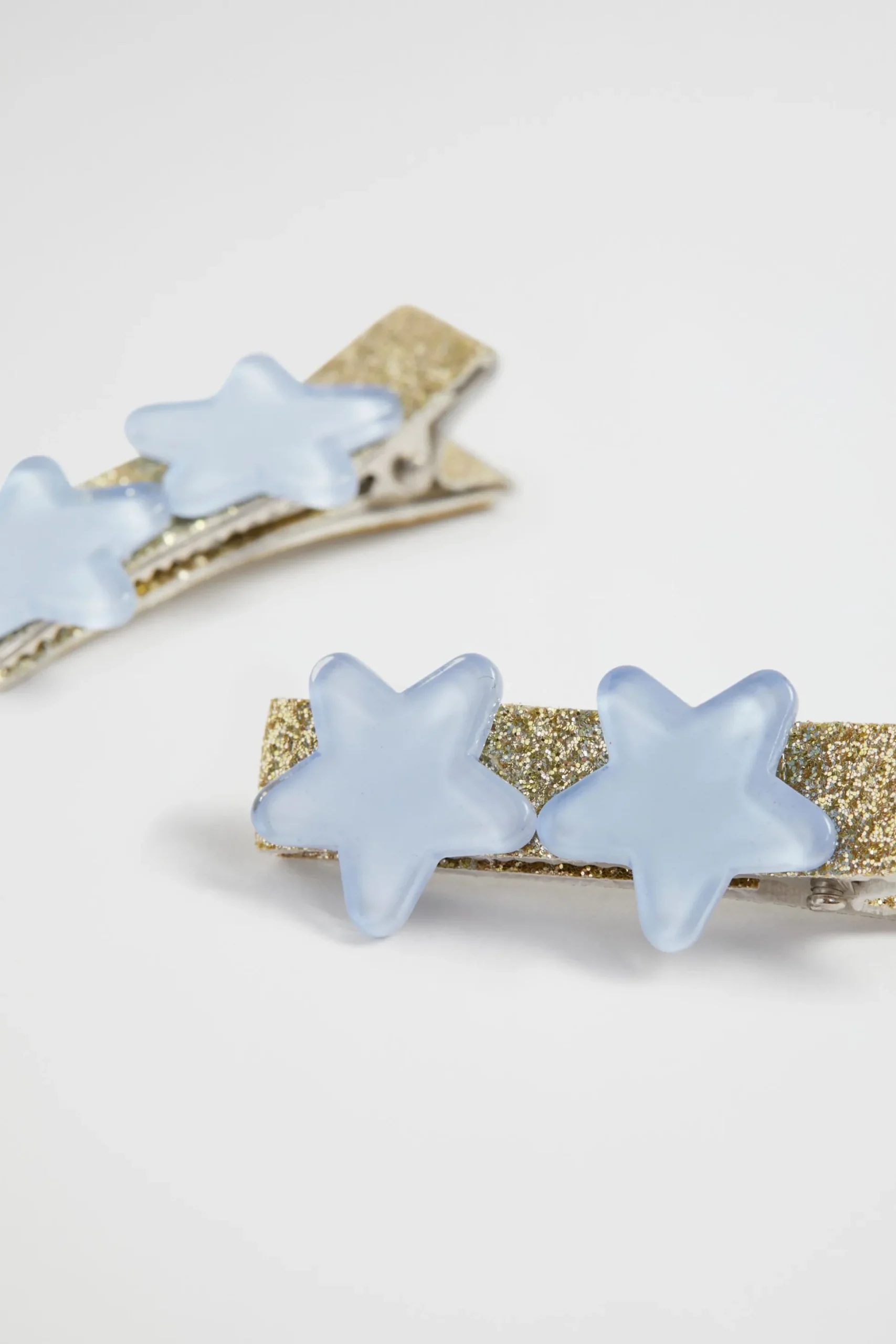 Seed Heritage Hair Accessories-Star Duck Clips Ice Blue