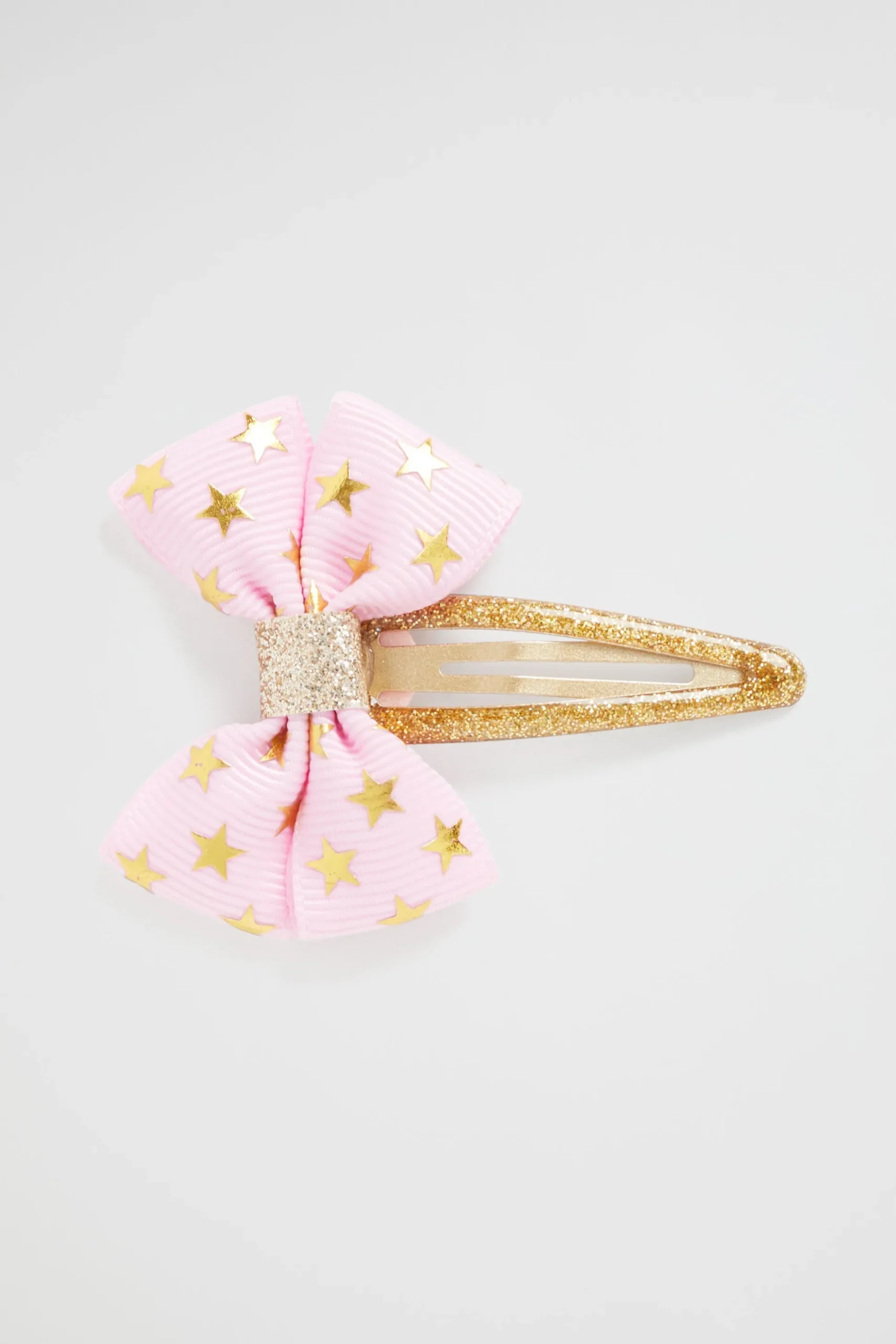 Seed Heritage Hair Accessories-Star Foil Bow Clip Sherbet
