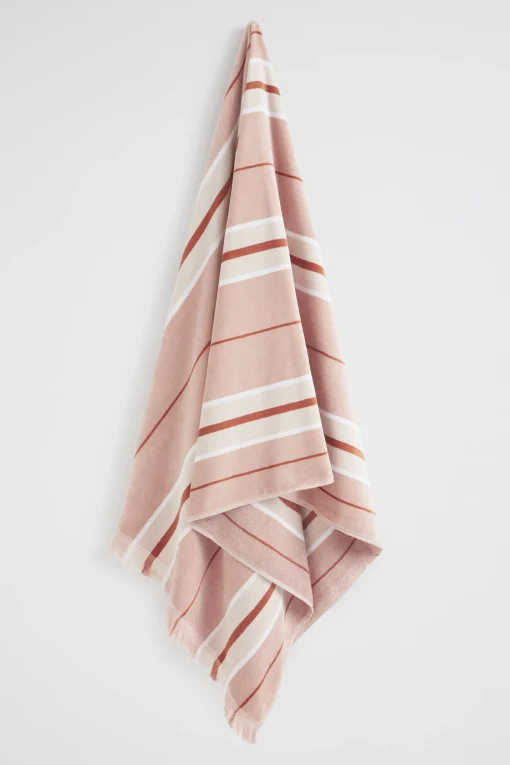 Seed Heritage Beach Towels-Stripe Beachtowel Blush