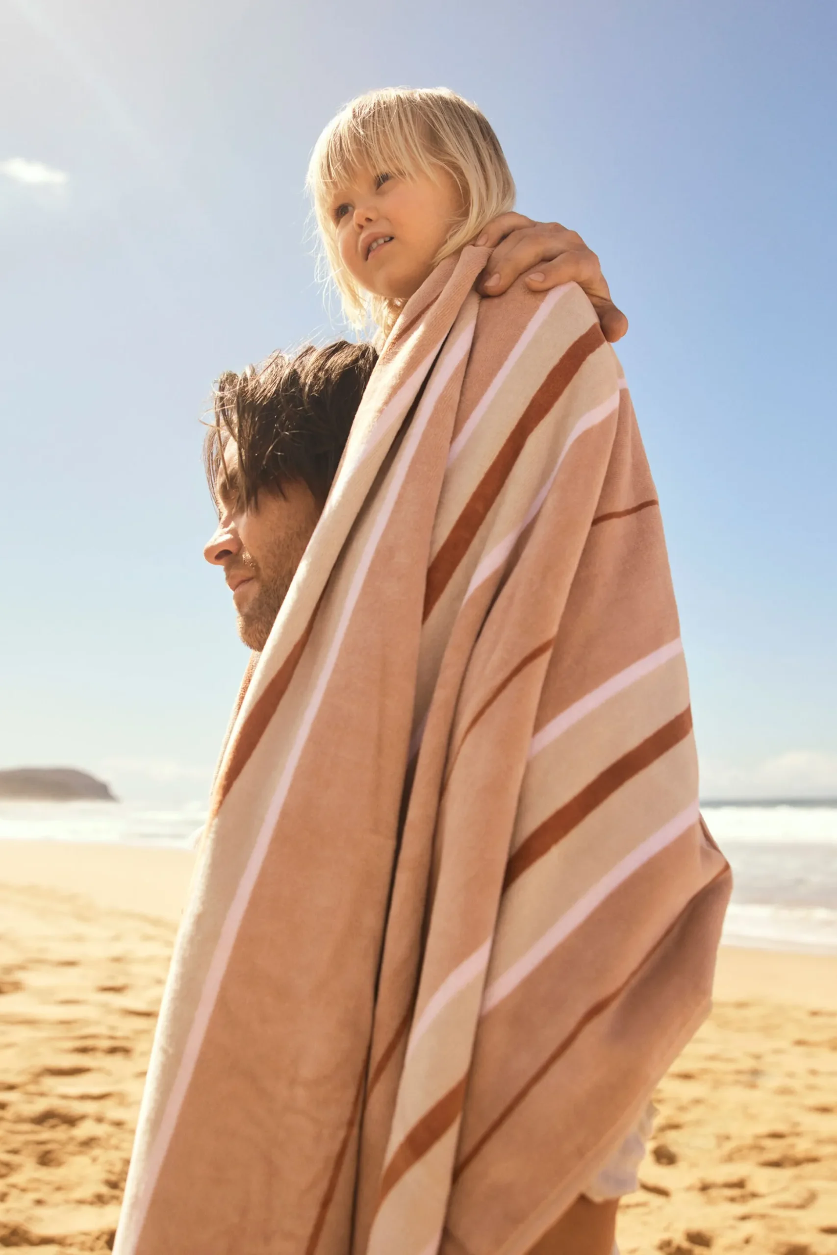 Seed Heritage Beach Towels-Stripe Beachtowel Blush