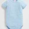 Seed Heritage Bodysuits & Onesies-Stripe Bodysuit Water Blue