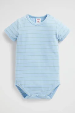 Seed Heritage Bodysuits & Onesies-Stripe Bodysuit Water Blue