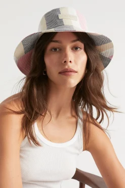 Seed Heritage Hats & Gloves-Stripe Bucket Hat Soft Orchid Multi