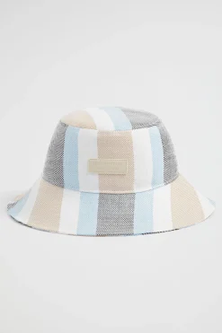 Seed Heritage Hats & Gloves-Stripe Bucket Hat Bluebell Multi