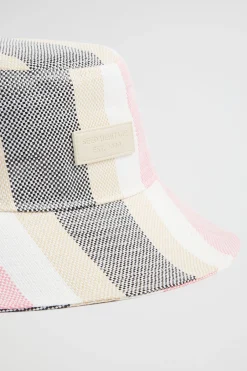 Seed Heritage Hats & Gloves-Stripe Bucket Hat Soft Orchid Multi