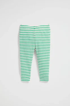 Seed Heritage Pants-Stripe Rib Legging Pea Green