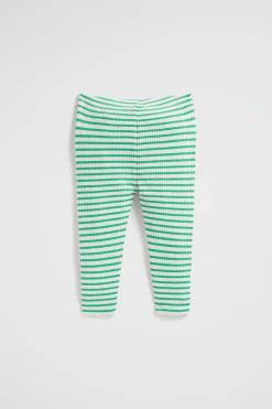 Seed Heritage Pants-Stripe Rib Legging Pea Green