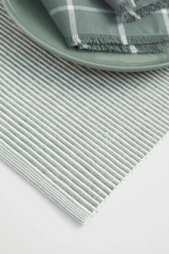 Seed Heritage Kitchen & Dining-Stripe Rib Placemat Set Of 4 Eucalypt