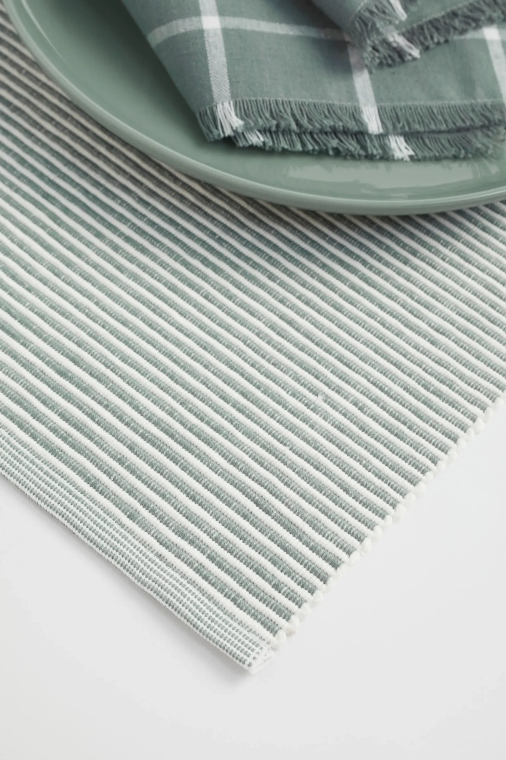 Seed Heritage Kitchen & Dining-Stripe Rib Placemat Set Of 4 Eucalypt