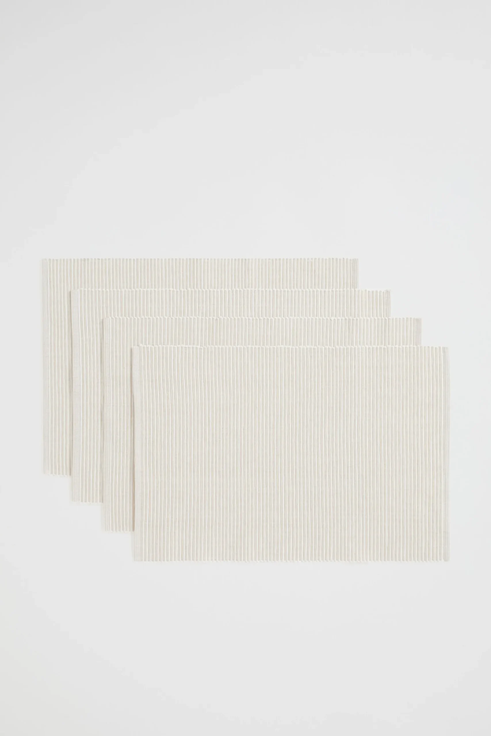 Seed Heritage Kitchen & Dining-Stripe Rib Placemat Set Of 4 Stone