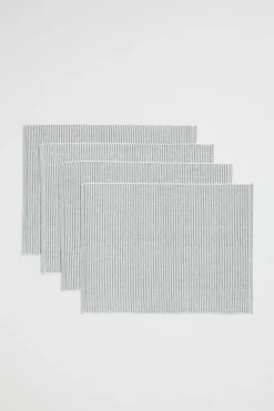 Seed Heritage Kitchen & Dining-Stripe Rib Placemat Set Of 4 Eucalypt