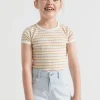 Seed Heritage T-Shirts & Tops-Stripe Rib Tee Multi