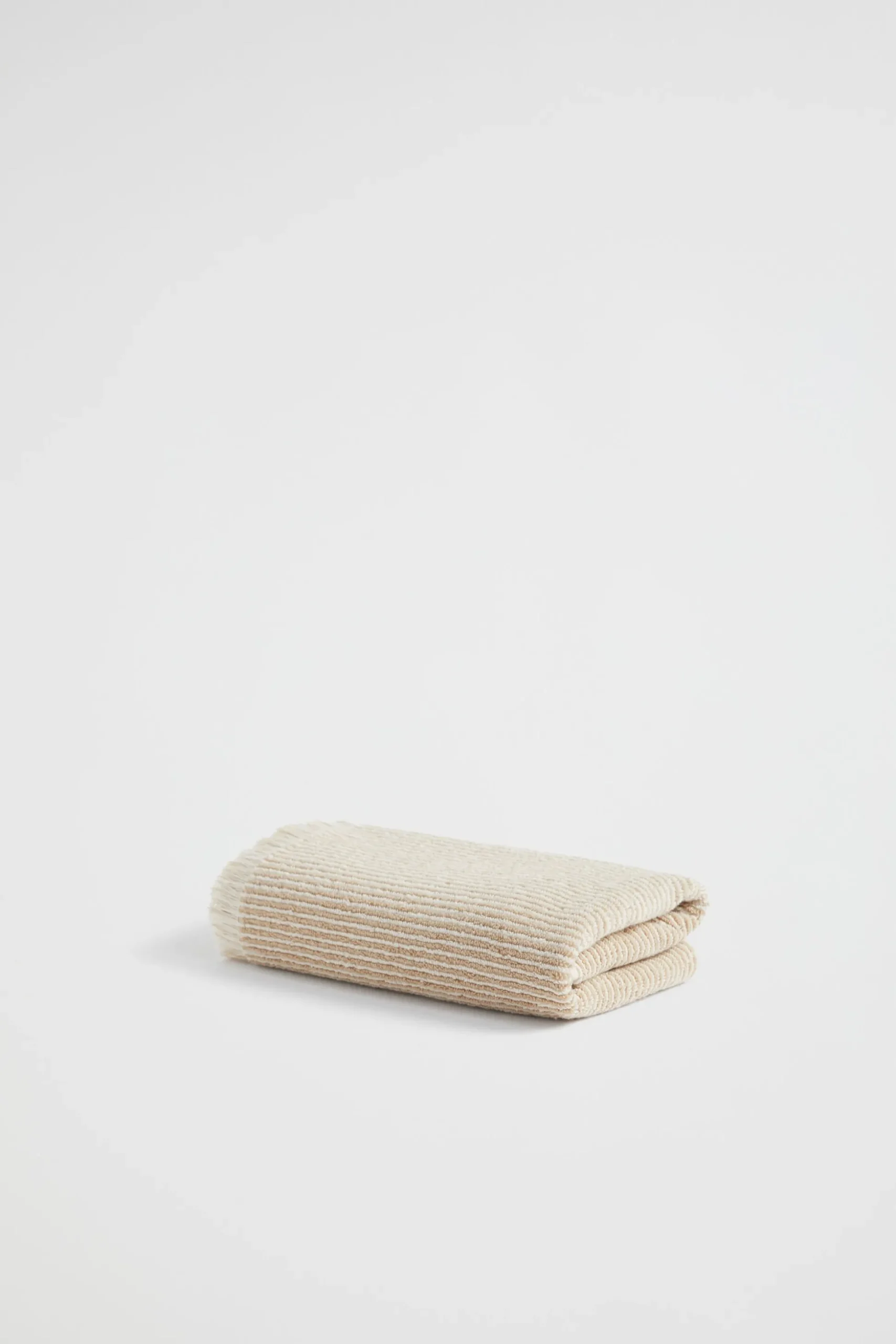 Seed Heritage Bathroom-Stripe Textured Hand Towel Stone