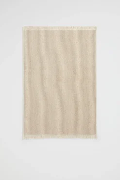 Seed Heritage Bathroom-Stripe Textured Hand Towel Stone
