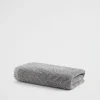 Seed Heritage Bathroom-Stripe Textured Towel Charcoal